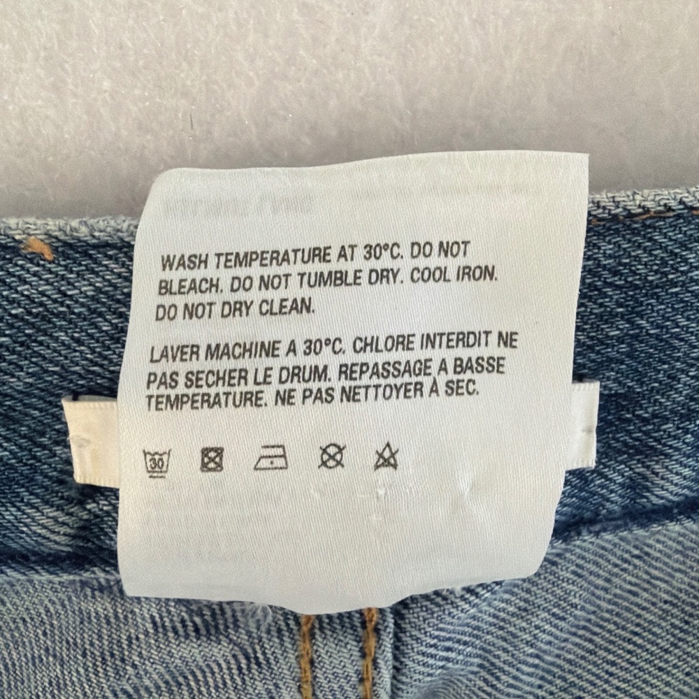 Helmut Lang Mens Blue Straight Leg Button Fly Denim Jeans Made in Italy Size 33 - Picture 10 of 10